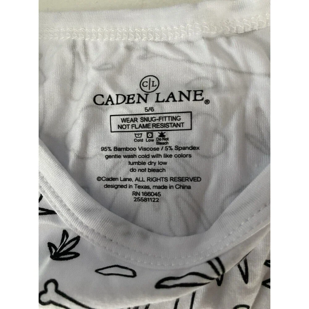 Caden Lane Bamboo Viscose Pajamas Set Color Me Dinosaurs NWT Kids Size 5/6